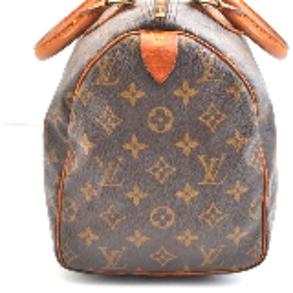 SALE! Vintage Louis Vuitton Speedy 30 Monogram Logo Satchel Bag Gold FREE Liner - Picture 6 of 15